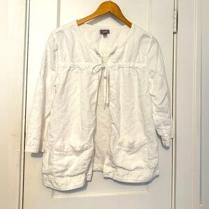 J. Jill White Linen Jacket size medium